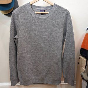 Patagonia 100% Merino Wool Sweater Gray Small